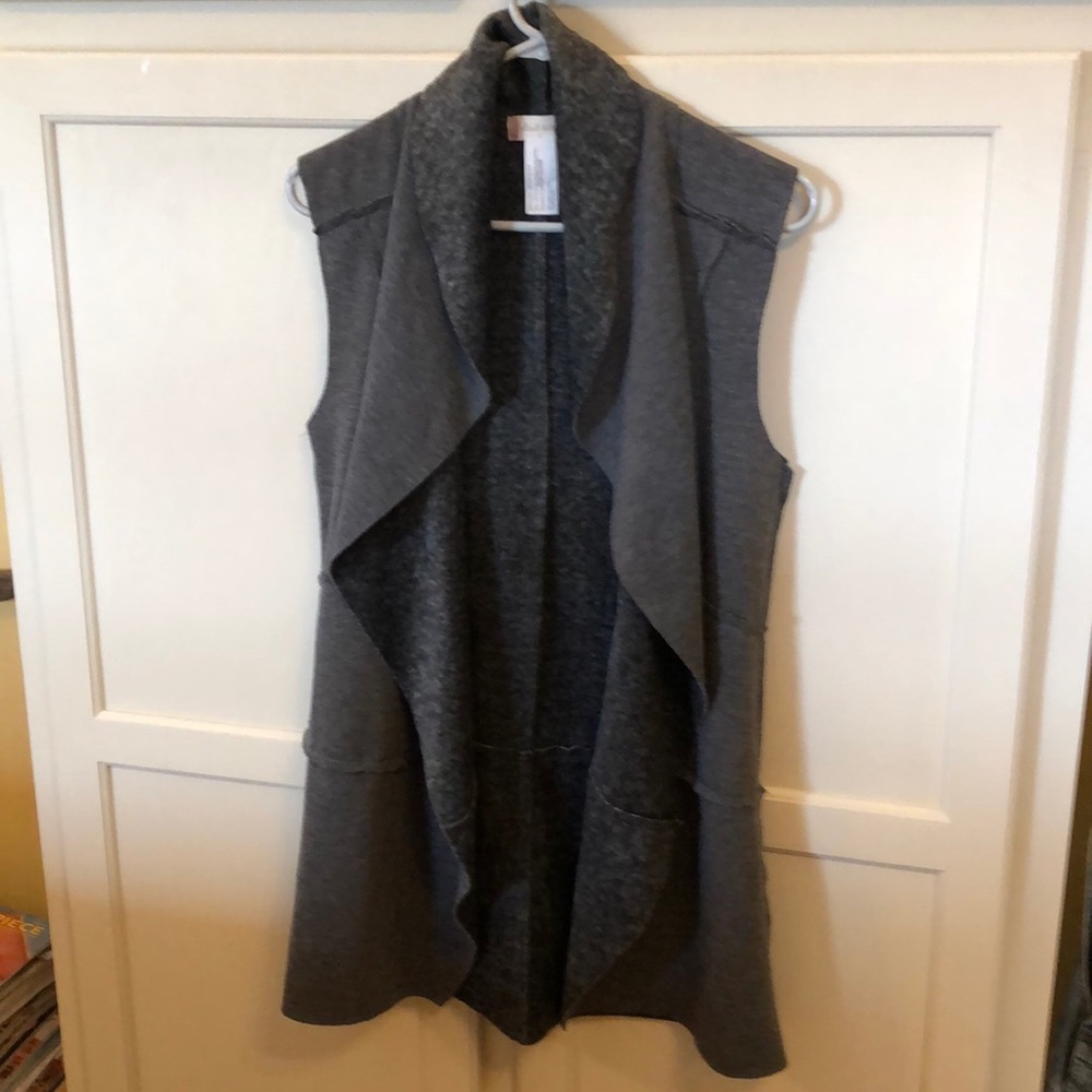 Altar’d State Gray Sweatshirt Style Vest Size S
